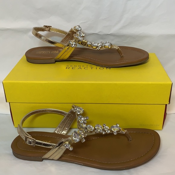 Kenneth Cole Reaction Gold Sandals - size 9 - Picture 3 of 3